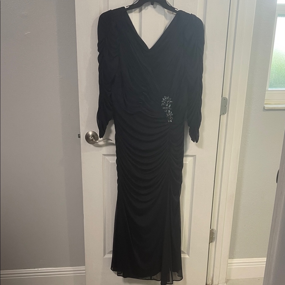 Elegant Navy Evening Dress